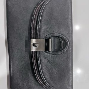 Marc Jacobs Clutch bag Blue with Black trim  leather Woman Authentic Used